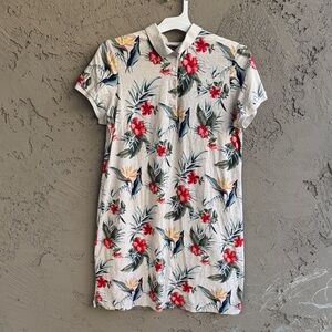 Tommy Bahama Floral cotton Hawaiian Polo Dress size medium
